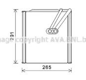 AVA QUALITY COOLING hyv444 -  Испаритель, кондиционер